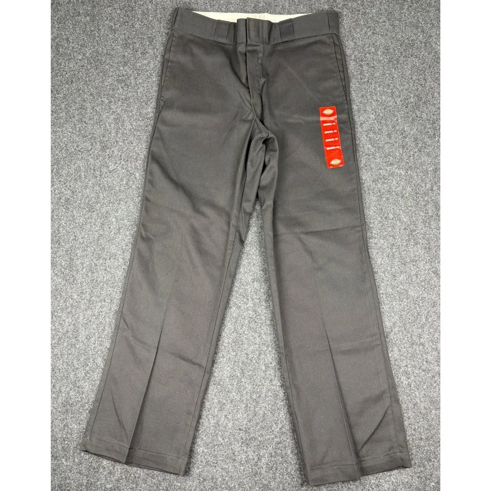 Dickies 874 Original Fit Flex Work Pants Charcoal Gray 33x30 NWT 11874BK